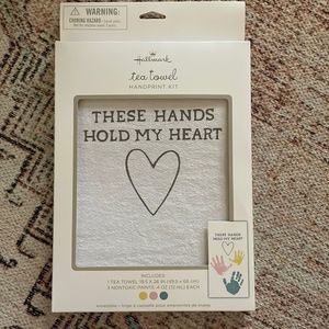 Tea towel keepsake handprint kit